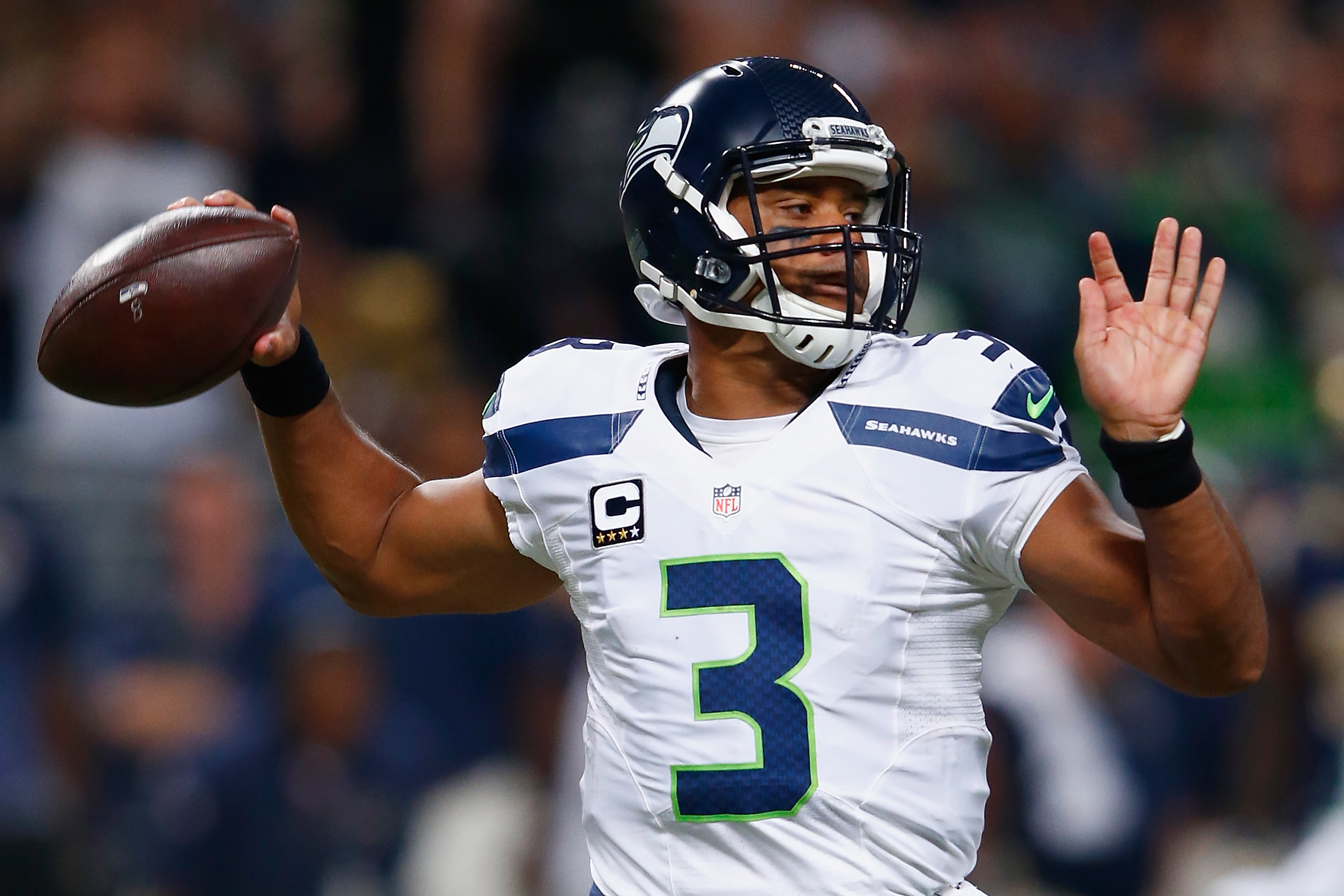 Russell Wilson #3 of the Seattle Seahawks (Photo by Jamie Squire/Getty Images)