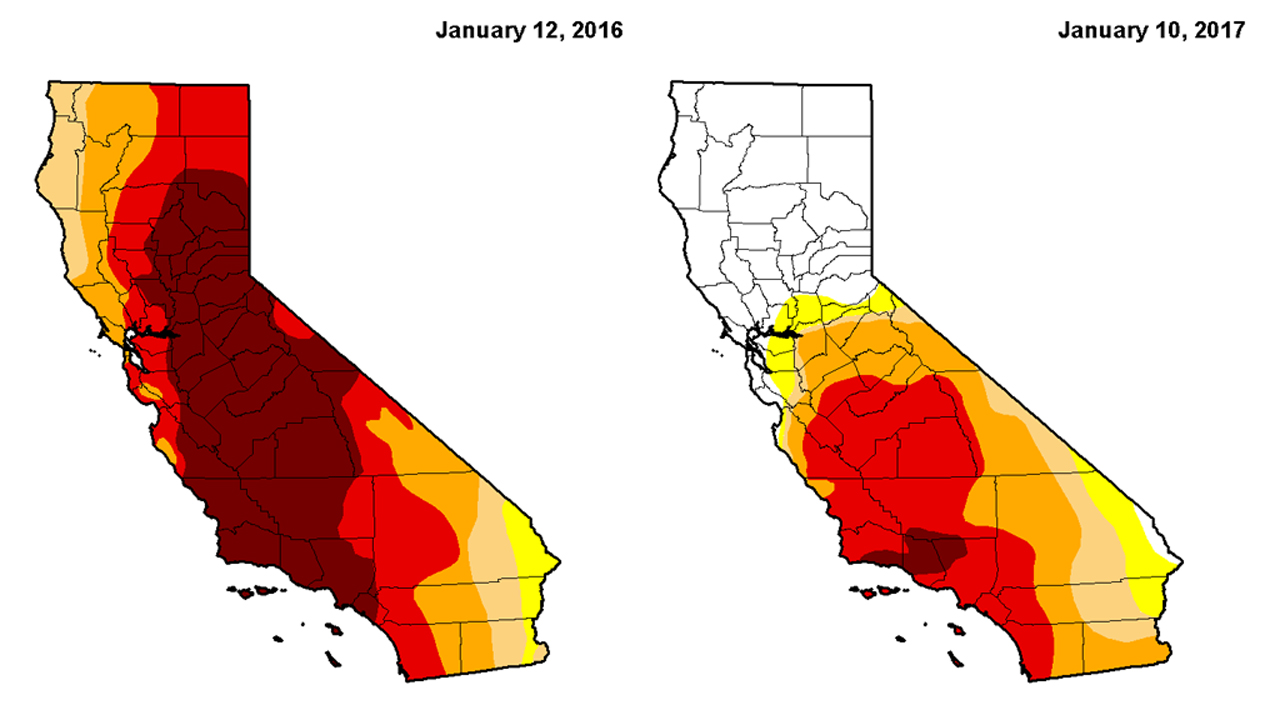 Where the state was last year compared to this year. (Credit: Drought.gov)