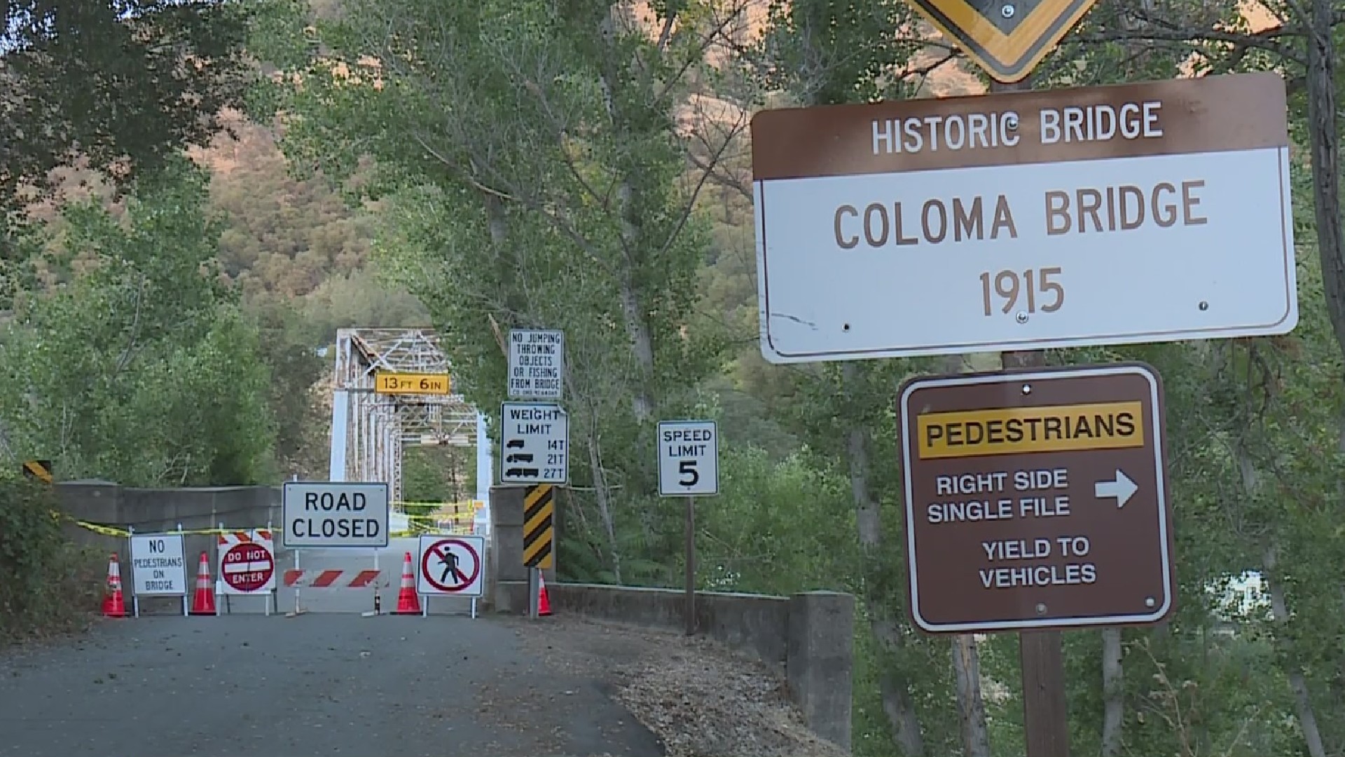 Damage From DUI Suspect Puts Historic Coloma Bridge Out Of Commission