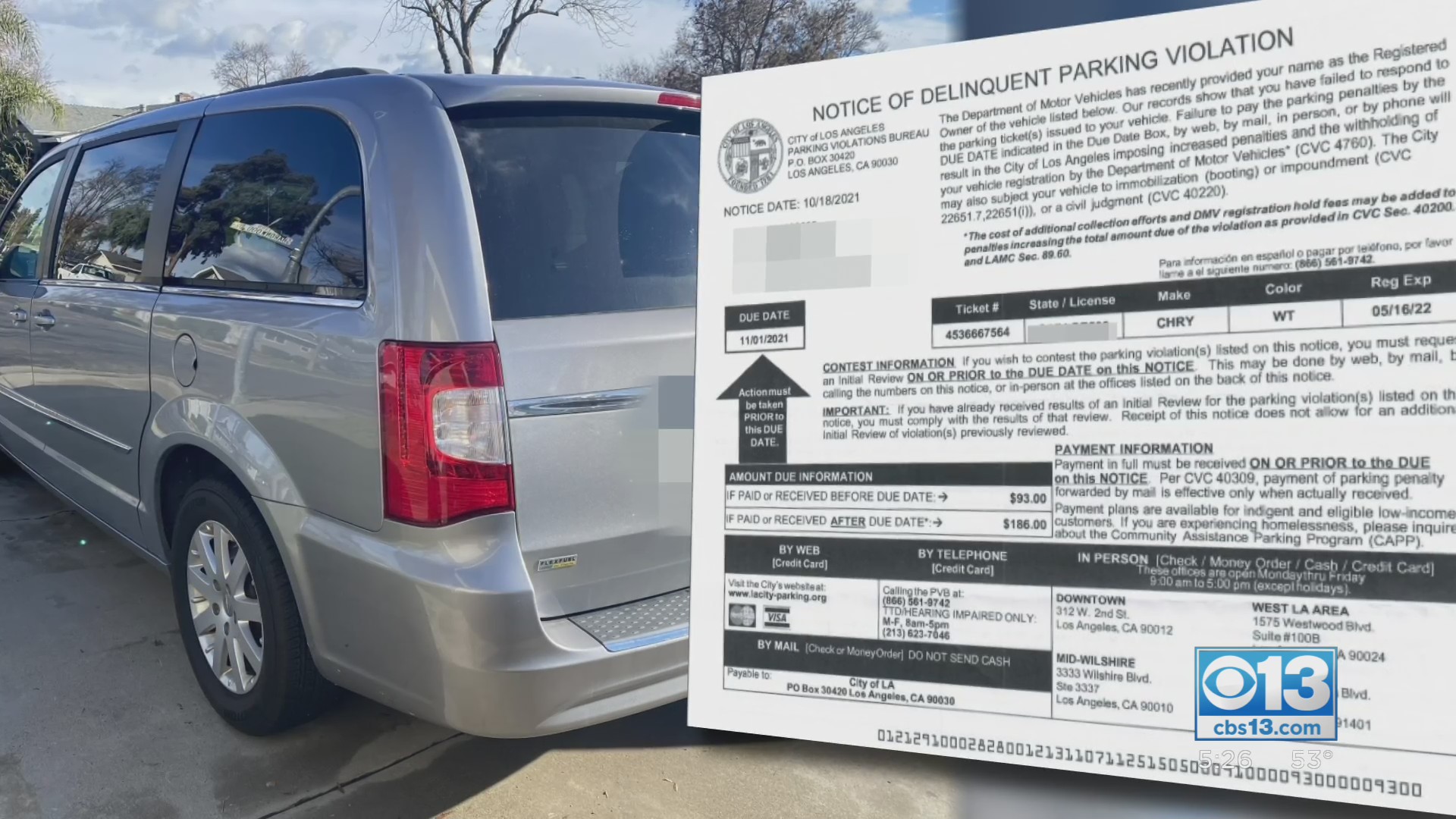 ‘This Can’t Be My Ticket’: Modesto Mom Gets Parking Ticket From Los Angeles